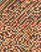 Machine Washable Abstract Fire Brick Red Rug, wshabs944