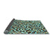 Sideview of Checkered Light Blue Modern Rug, abs944lblu