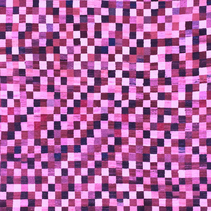 Machine Washable Checkered Purple Modern Area Rugs, wshabs944pur