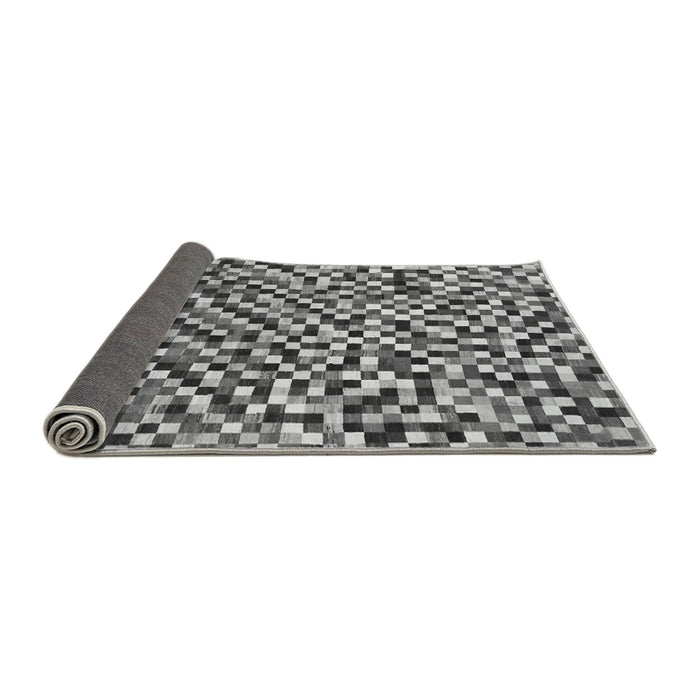 Sideview of Checkered Gray Modern Rug, abs944gry