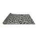 Sideview of Checkered Gray Modern Rug, abs944gry