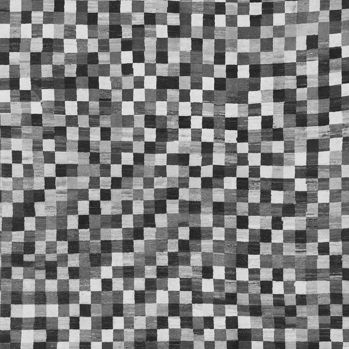 Machine Washable Checkered Gray Modern Rug, wshabs944gry