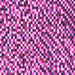 Square Machine Washable Checkered Purple Modern Area Rugs, wshabs944pur