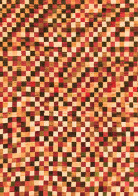 Checkered Orange Modern Rug, abs944org