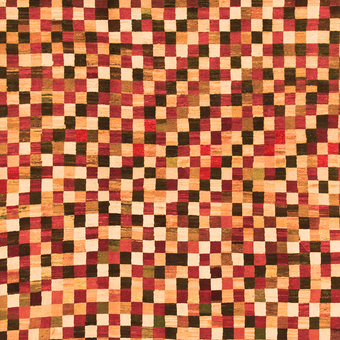 Machine Washable Checkered Orange Modern Area Rugs, wshabs944org