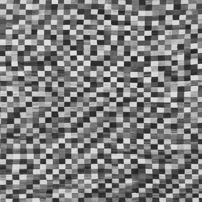 Square Machine Washable Checkered Gray Modern Rug, wshabs944gry