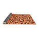 Sideview of Checkered Orange Modern Rug, abs944org