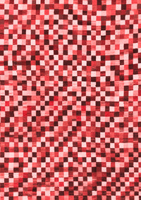 Checkered Red Modern Rug, abs944red