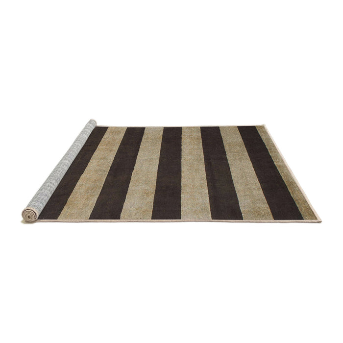 Sideview of Machine Washable Abstract Camel Brown Rug, wshabs945