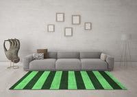 Machine Washable Abstract Emerald Green Modern Rug, wshabs945emgrn