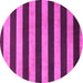 Round Abstract Pink Modern Rug, abs945pnk