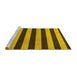 Sideview of Machine Washable Abstract Yellow Modern Rug, wshabs945yw