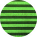 Round Machine Washable Abstract Green Modern Area Rugs, wshabs945grn