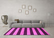 Machine Washable Abstract Pink Modern Rug in a Living Room, wshabs945pnk