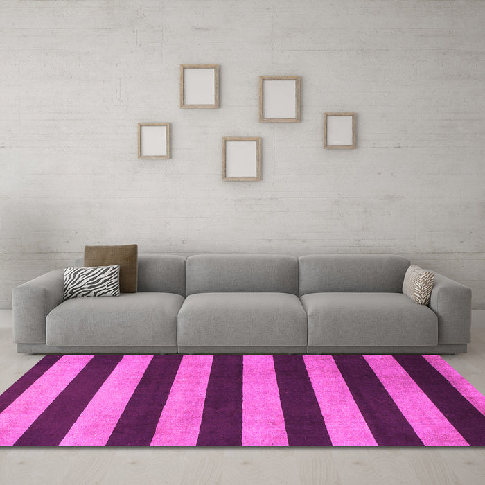Machine Washable Abstract Pink Modern Rug in a Living Room, wshabs945pnk