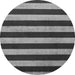 Round Abstract Gray Modern Rug, abs945gry