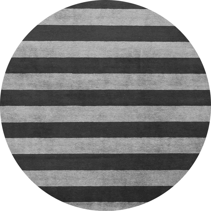 Round Machine Washable Abstract Gray Modern Rug, wshabs945gry
