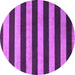 Round Machine Washable Abstract Purple Modern Area Rugs, wshabs945pur