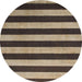 Round Machine Washable Abstract Camel Brown Rug, wshabs945