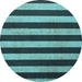 Round Abstract Light Blue Modern Rug, abs945lblu