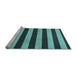 Sideview of Machine Washable Abstract Light Blue Modern Rug, wshabs945lblu