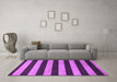 Machine Washable Abstract Purple Modern Area Rugs in a Living Room, wshabs945pur