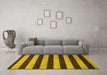 Machine Washable Abstract Yellow Modern Rug in a Living Room, wshabs945yw