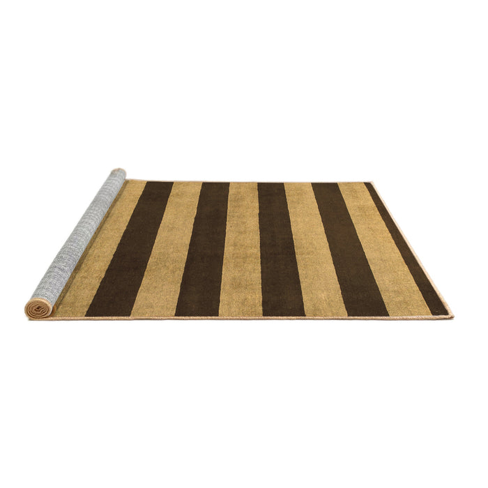 Sideview of Machine Washable Abstract Brown Modern Rug, wshabs945brn