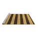 Sideview of Machine Washable Abstract Brown Modern Rug, wshabs945brn