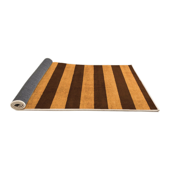 Sideview of Abstract Orange Modern Rug, abs945org