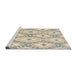 Sideview of Machine Washable Abstract Khaki Gold Rug, wshabs946