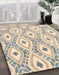 Machine Washable Abstract Khaki Gold Rug in a Family Room, wshabs946