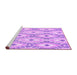 Sideview of Machine Washable Abstract Purple Modern Area Rugs, wshabs946pur