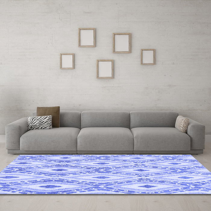 Machine Washable Abstract Blue Modern Rug in a Living Room, wshabs946blu