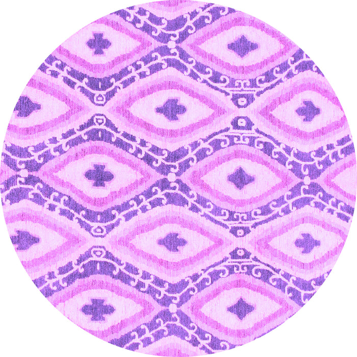 Round Abstract Purple Modern Rug, abs946pur