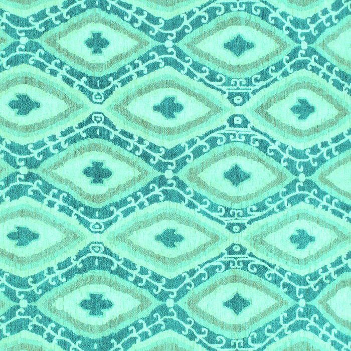 Square Machine Washable Abstract Turquoise Modern Area Rugs, wshabs946turq