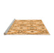 Sideview of Machine Washable Abstract Orange Modern Area Rugs, wshabs946org