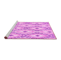 Sideview of Machine Washable Abstract Pink Modern Rug, wshabs946pnk