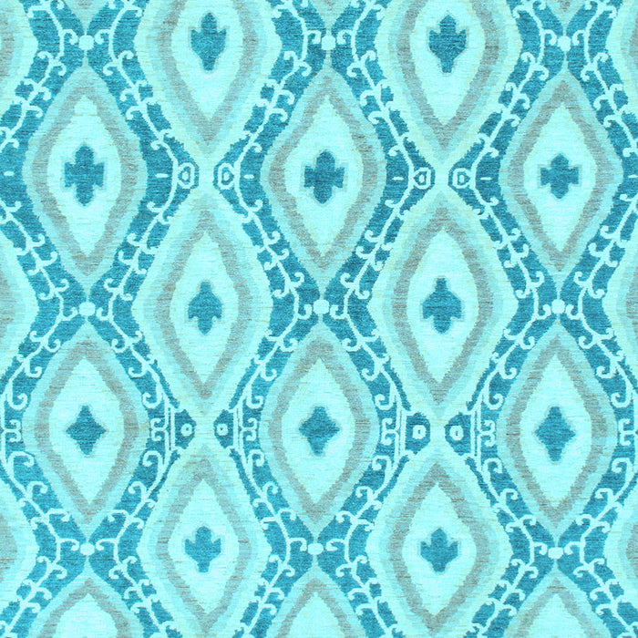 Square Machine Washable Abstract Light Blue Modern Rug, wshabs946lblu