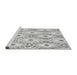 Sideview of Machine Washable Abstract Gray Modern Rug, wshabs946gry