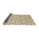 Sideview of Abstract Camel Brown Modern Rug, abs947