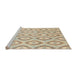 Sideview of Machine Washable Abstract Camel Brown Rug, wshabs947