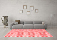 Machine Washable Abstract Red Modern Rug, wshabs947red