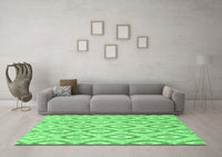 Machine Washable Abstract Emerald Green Modern Rug, wshabs947emgrn