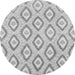 Round Machine Washable Abstract Gray Modern Rug, wshabs947gry