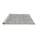 Sideview of Machine Washable Abstract Gray Modern Rug, wshabs947gry