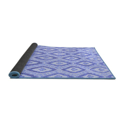 Sideview of Abstract Blue Modern Rug, abs947blu