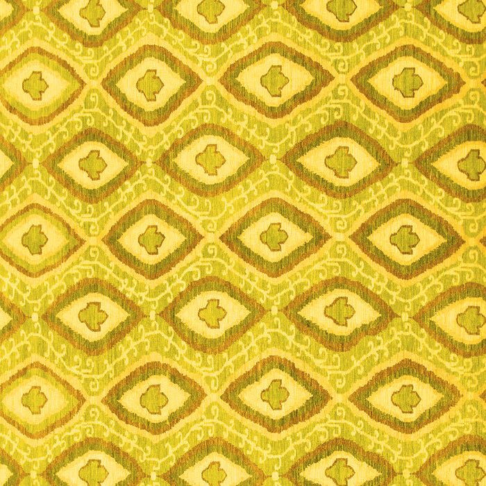 Square Machine Washable Abstract Yellow Modern Rug, wshabs947yw