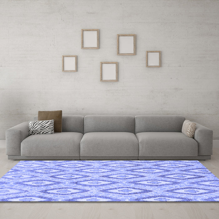 Machine Washable Abstract Blue Modern Rug in a Living Room, wshabs947blu