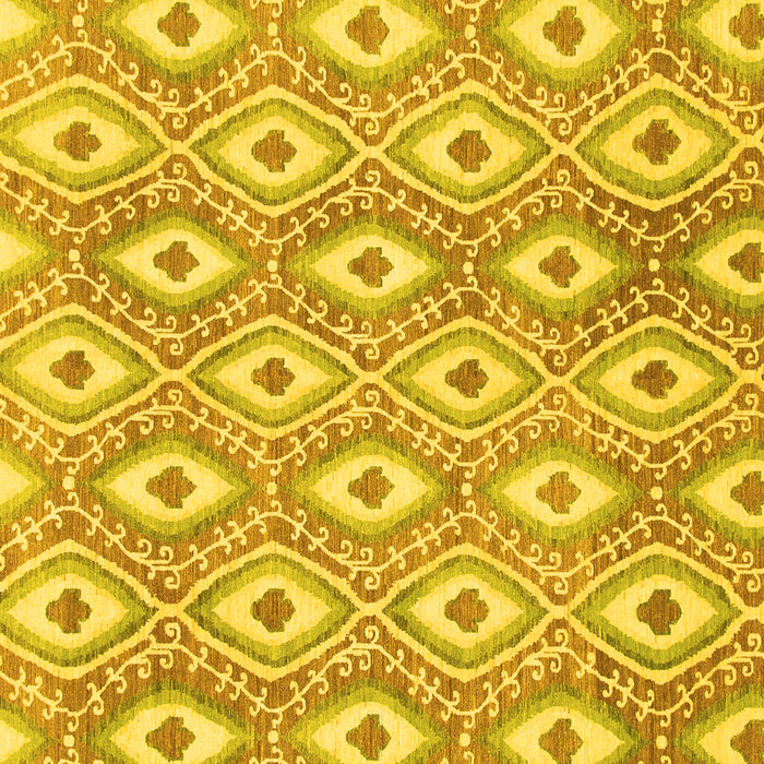 Square Machine Washable Abstract Yellow Modern Rug, wshabs948yw
